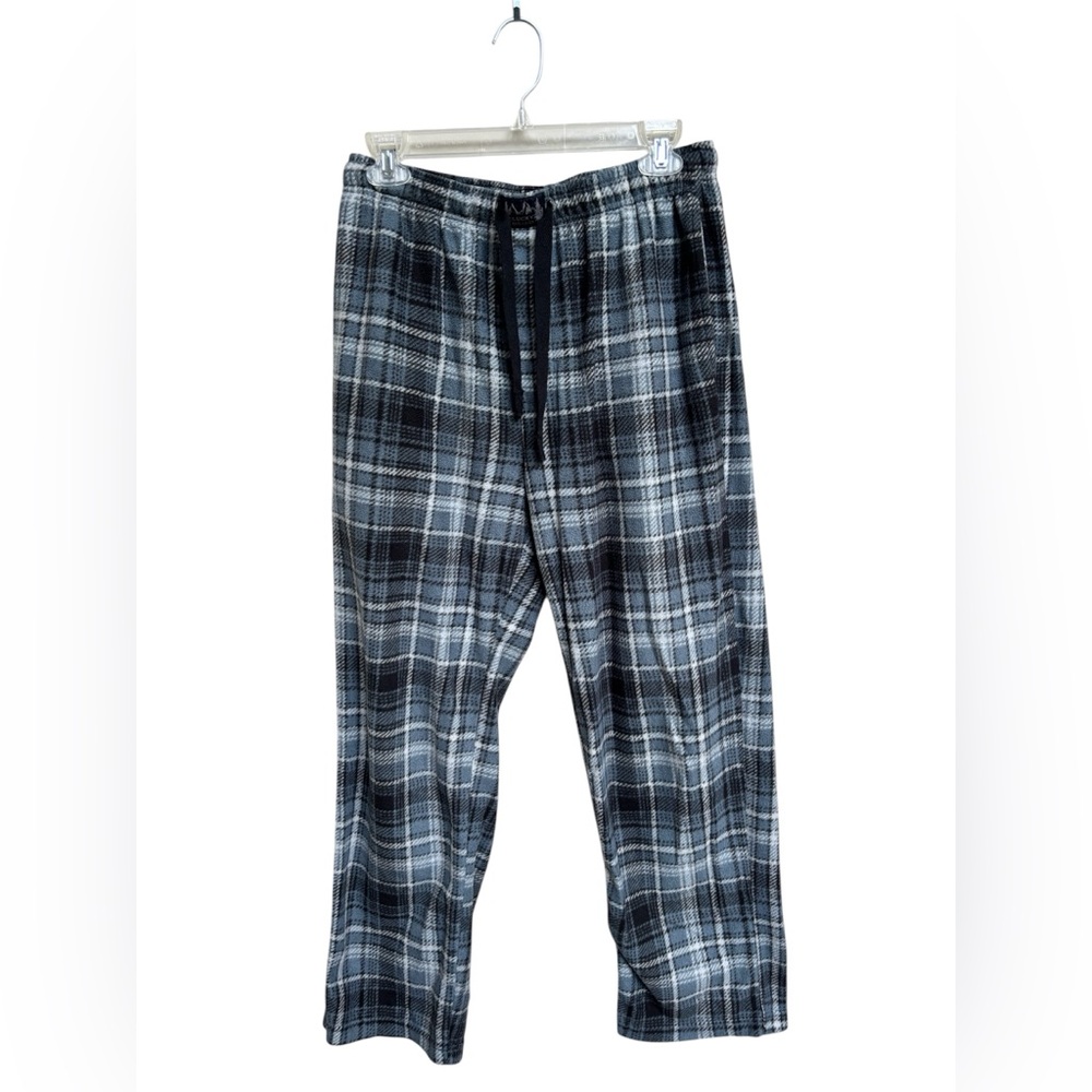 Lucky Brand Black and Gray Joggers with Plaid Pattern